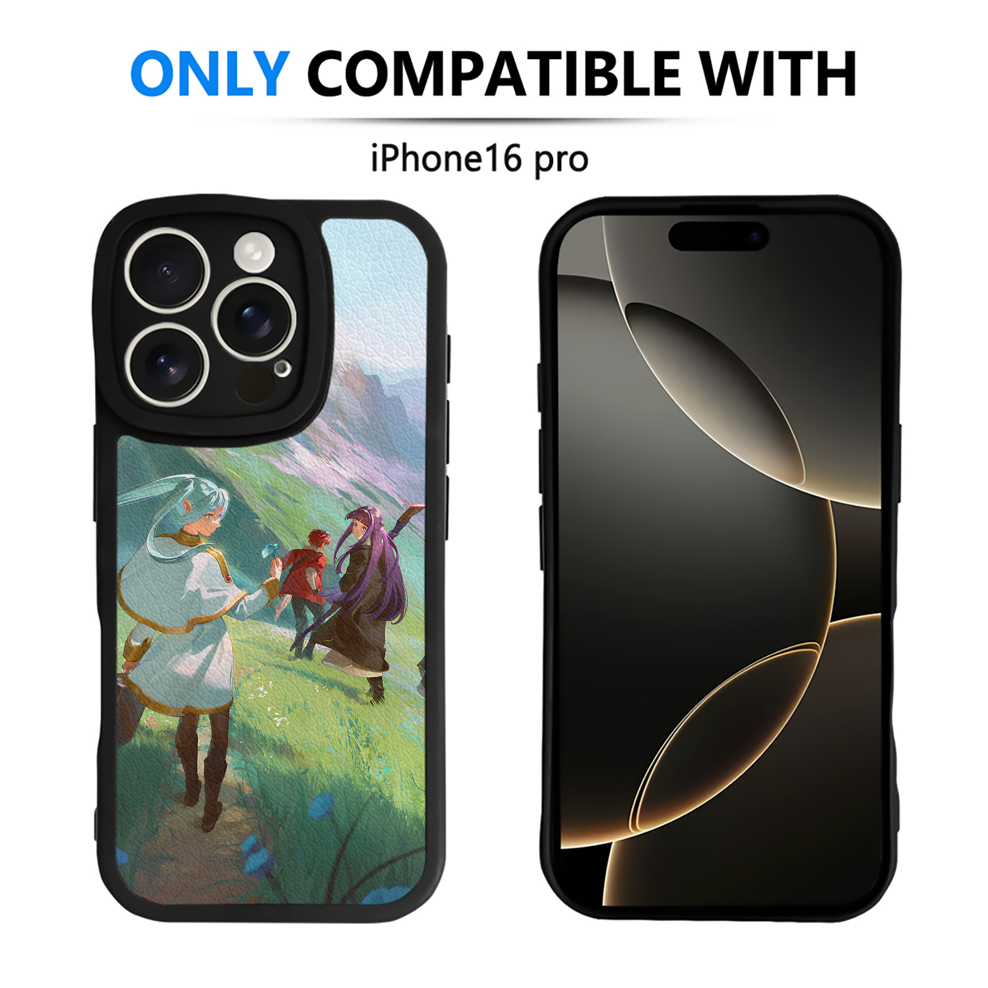 （画像用） 葬送のフリーレン Frieren 【iPhone 16シリーズ対応】シリコンスマホケース（レザー調） 材質：シリコン